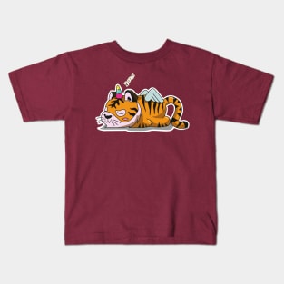 Sleeping Tigercorn Kids T-Shirt